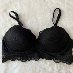 Victorias Secret Pink Push Up Rose Lace Bralette